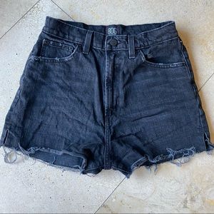 BDG Urban Outfitters Black High Rise Shorts Size 27 Washed Black